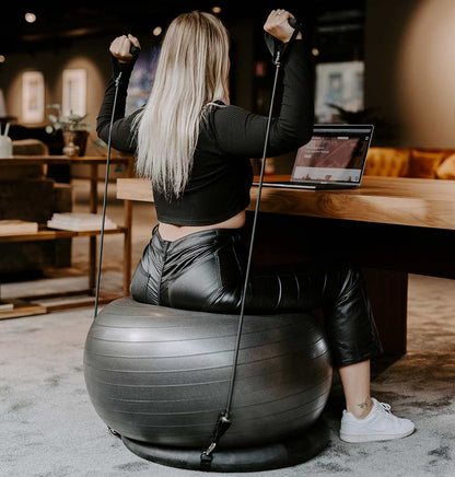 Pilates ball with Resistance Bands-3
